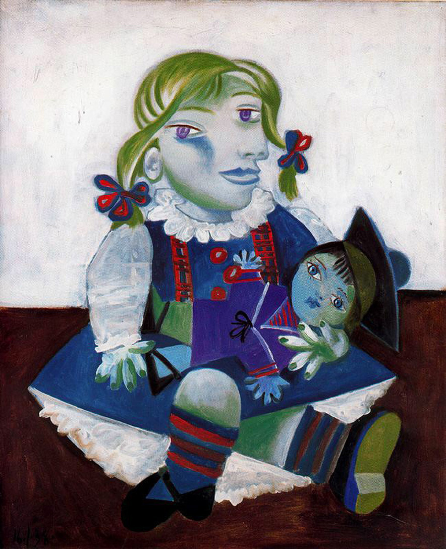 Picasso Portrait of Maya with her doll 1938